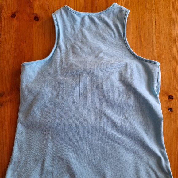 Vintage Victoria's Secret Keyhole Tank with Bralette-Light Blue - Picture 3 of 5